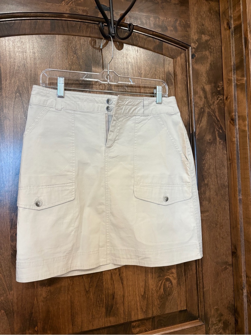 Woolrich Classic Cream Cargo Pocket Skirt